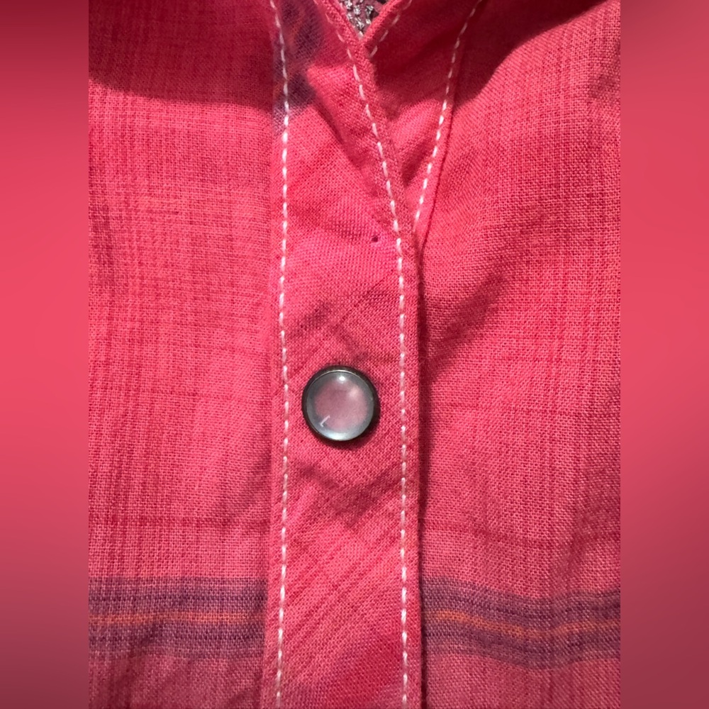 Harley-Davidson plaid ombré pearl snap shirt with embroidered back design. Small - Picture 8 of 11